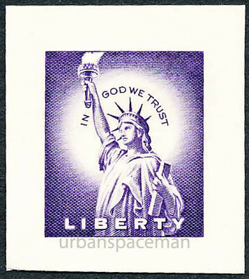 BEP Intaglio Print 1035 Statue of Liberty 3c Definitive Single Modified Design