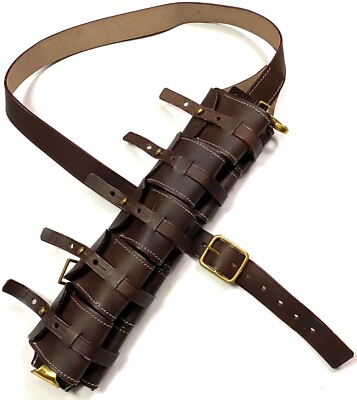 SWEDISH M1910 8MM MAUSER RIFLE LEATHER AMMO BANDOLEER