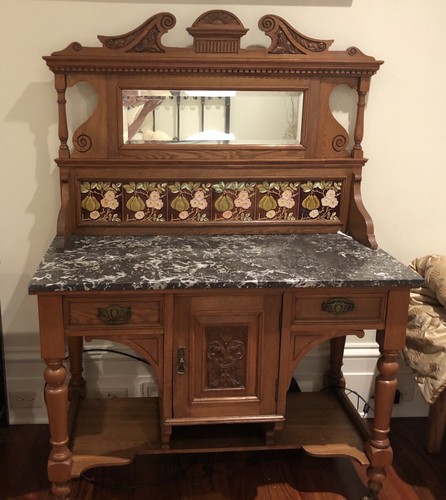 Antique Eastlake Victorian Washstand/vanity