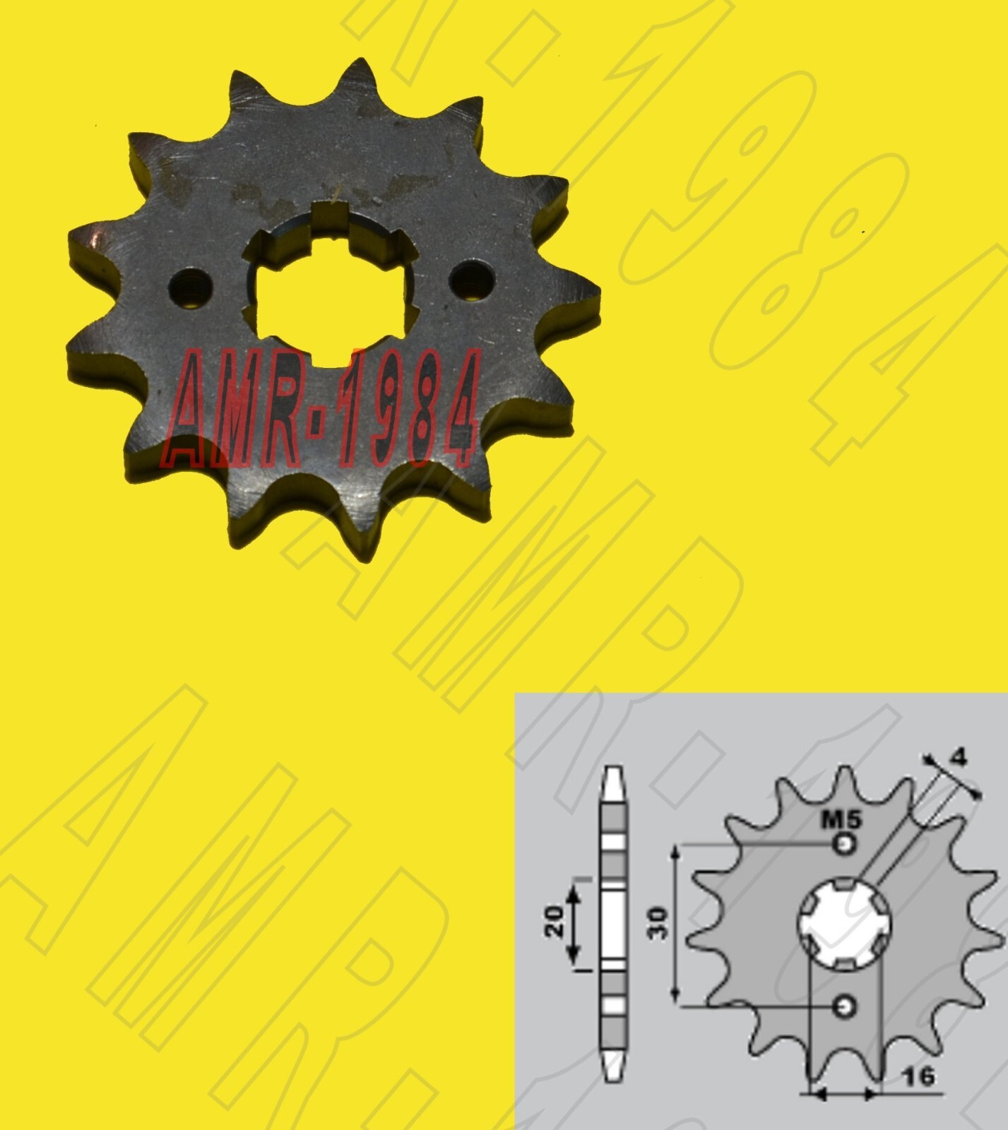 PIGNONE PBR  ACCIAIO  Z 14  YAMAHA XT 125 - BETA ALP 125   P.428  2177