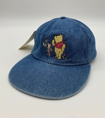 Vintage The Disney Store Winnie The Pooh Youth Jean Denim One Size Hat Cap NWT