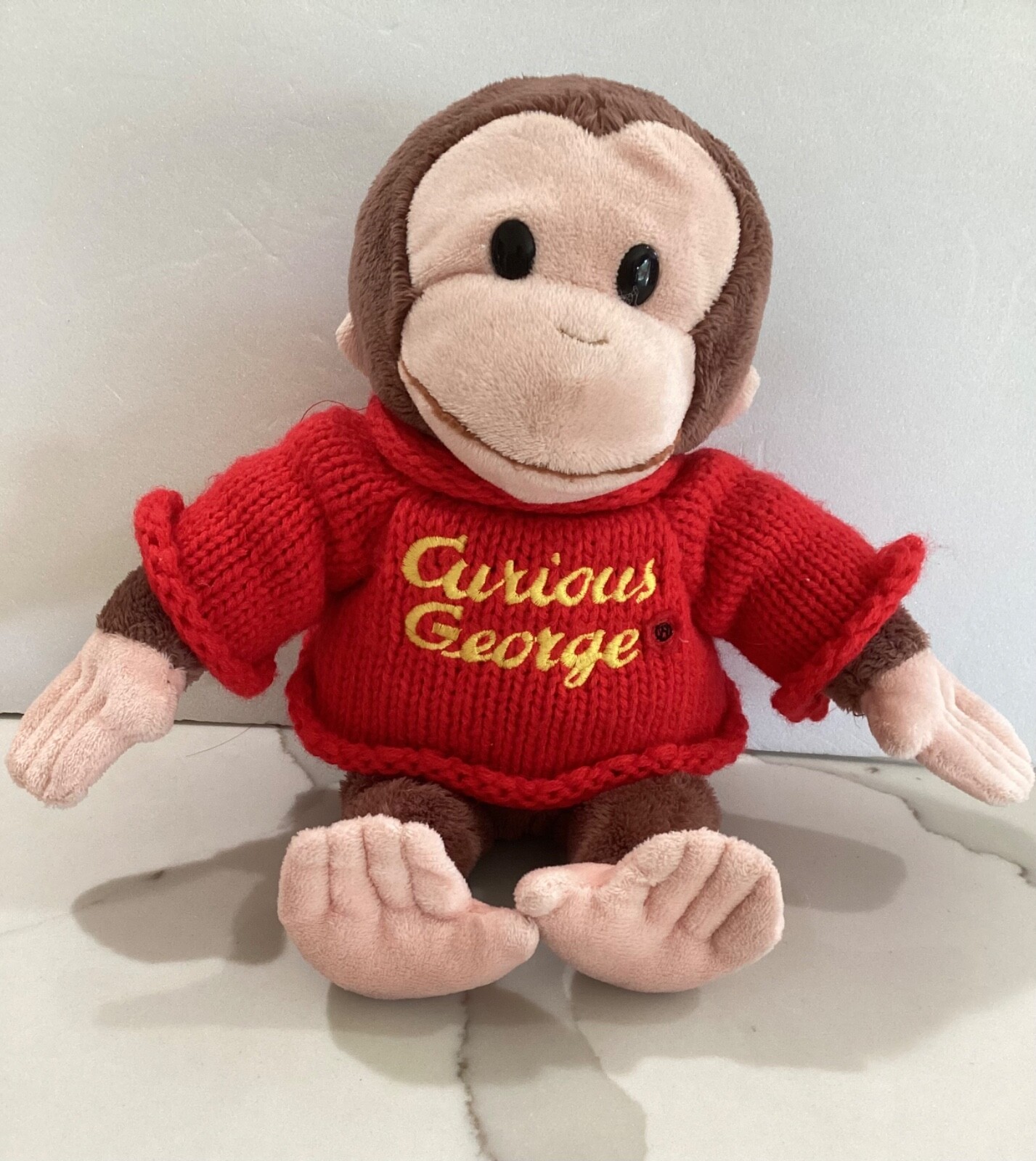 CURIOUS GEORGE Plush in Red Knit Sweater - 11