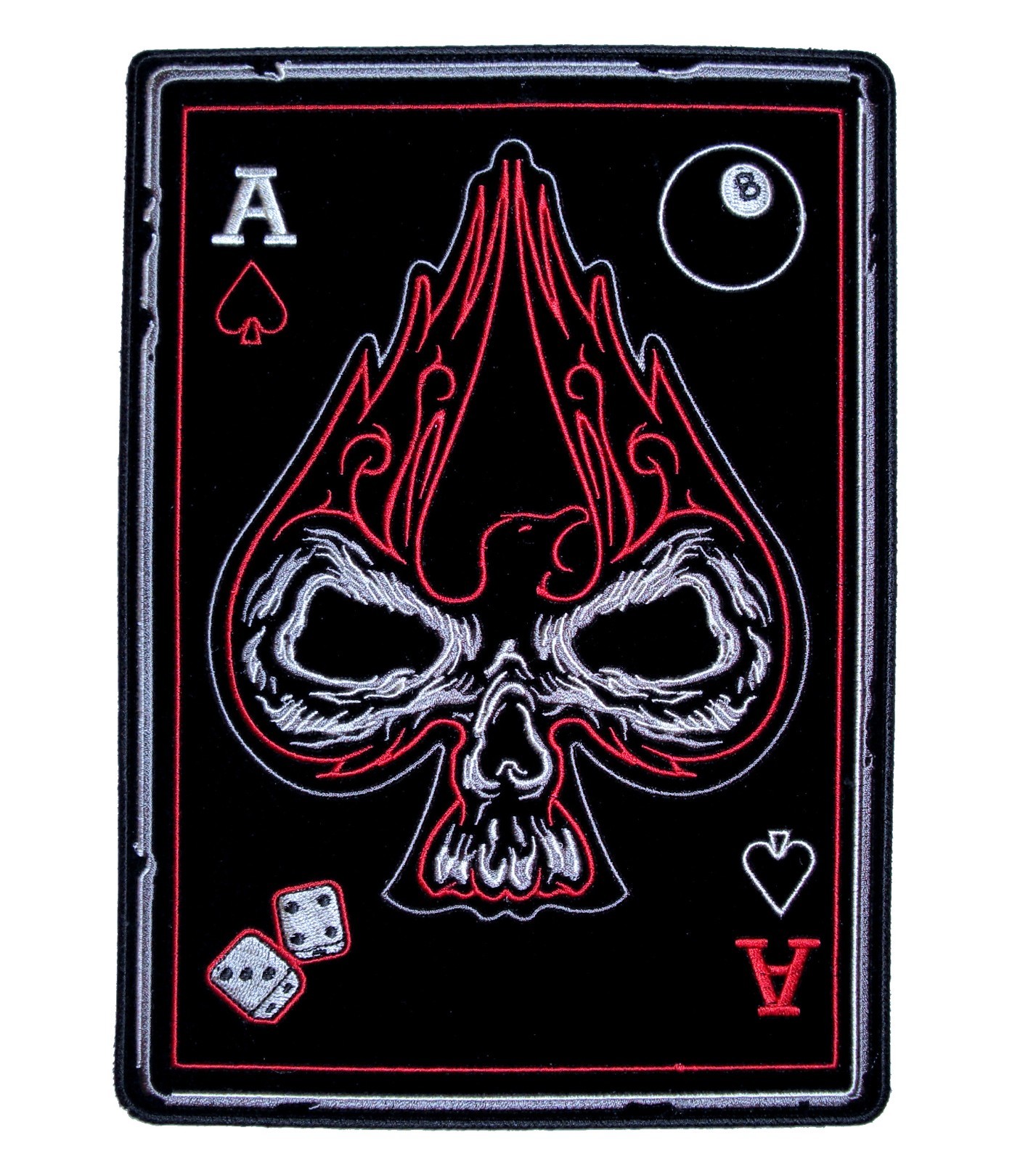 Ace Of Spades Flaming Skull Playing Card Patch FREE SHIP | eBay