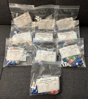 Hands On Equation Set Math Algebra Manipulative Homeschool Student Kit Set of 10