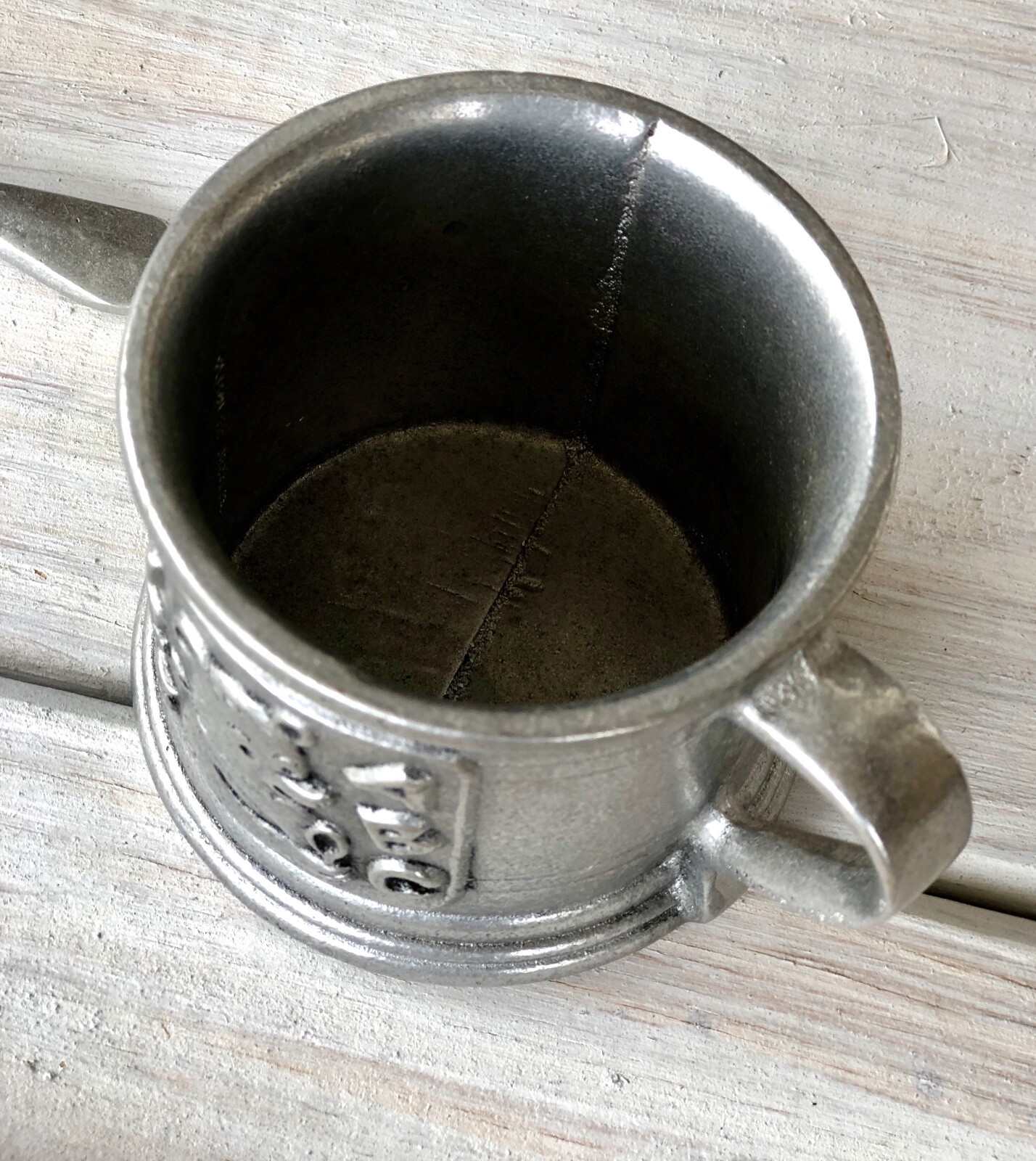 Vintage Carson Pewter Toddler Baby Child Set Bowl Spoon Cup 123 ABC Bear