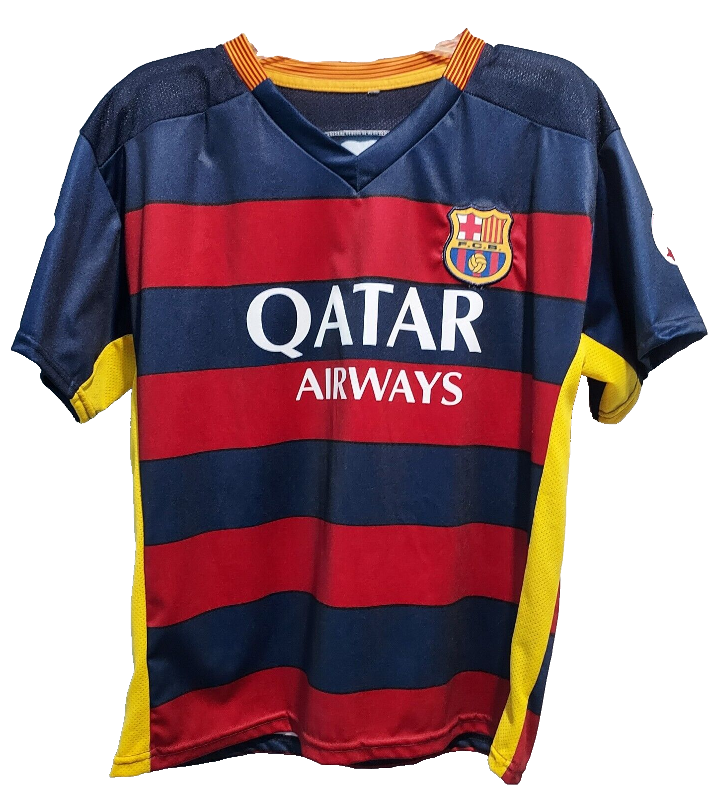 Messi Barcelona Jersey #10 Qatar Airways / Unicef Size