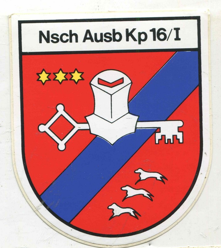   Bundeswehr Verbandsabzeichen Als Aufkleber Nschausbkp 16 I  90 Mm (A351)