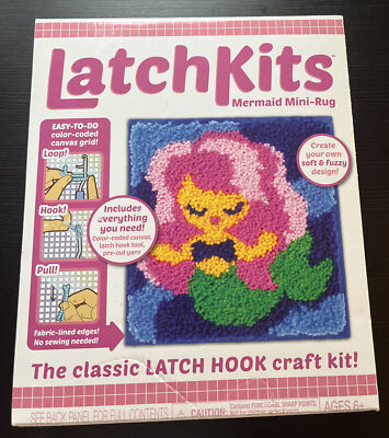 Latch Hook Craft Kit - Mermaid Mini-Rug T29