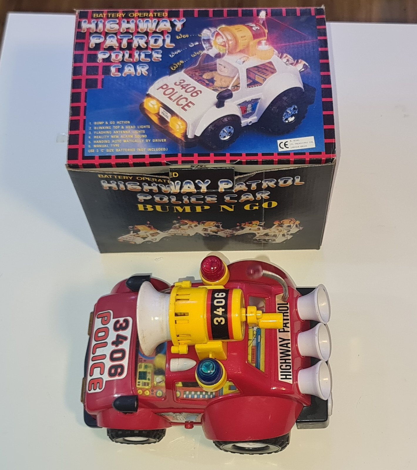 ブリキのおもちゃ　HIGHWAY  PATROL パトカー おもちゃ 自動車 乗り物 ブリキ 中古 玩具
