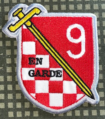 USN Destroyer Squadron DESRON 9 ''En Garde'' Patch Hook & Iron-On Repro New A923