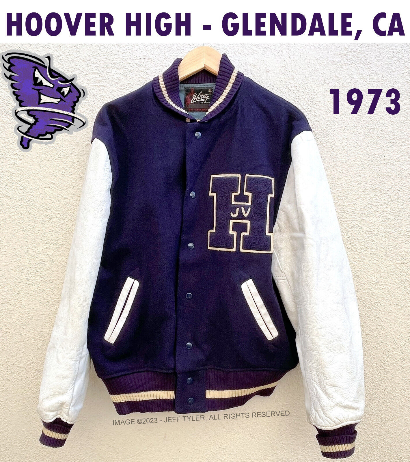VINTAGE ✓ 1973 VARSITY LETTERMAN'S JACKET MENS XL HOOVER VINTAGE ✓ 1973 VARSITY LETTERMAN'S JACKET MENS XL HOOVER