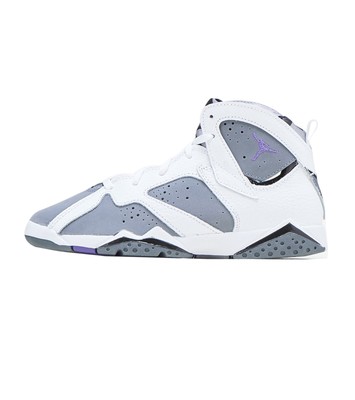 Little Kids Jordan 7 Retro BP Flint White/Varsity Purple (DJ2778 100)