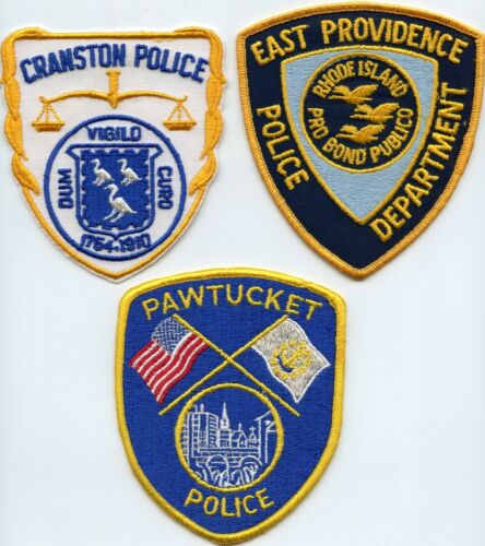 old RHODE ISLAND POLICE PATCH COLLECTORS SPECIAL 3 police Patches POLICE PATCH