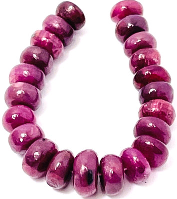 22 RUBY GEMSTONE BEADS 2mm up to 4mm Smooth High Polish Saucer Shapes