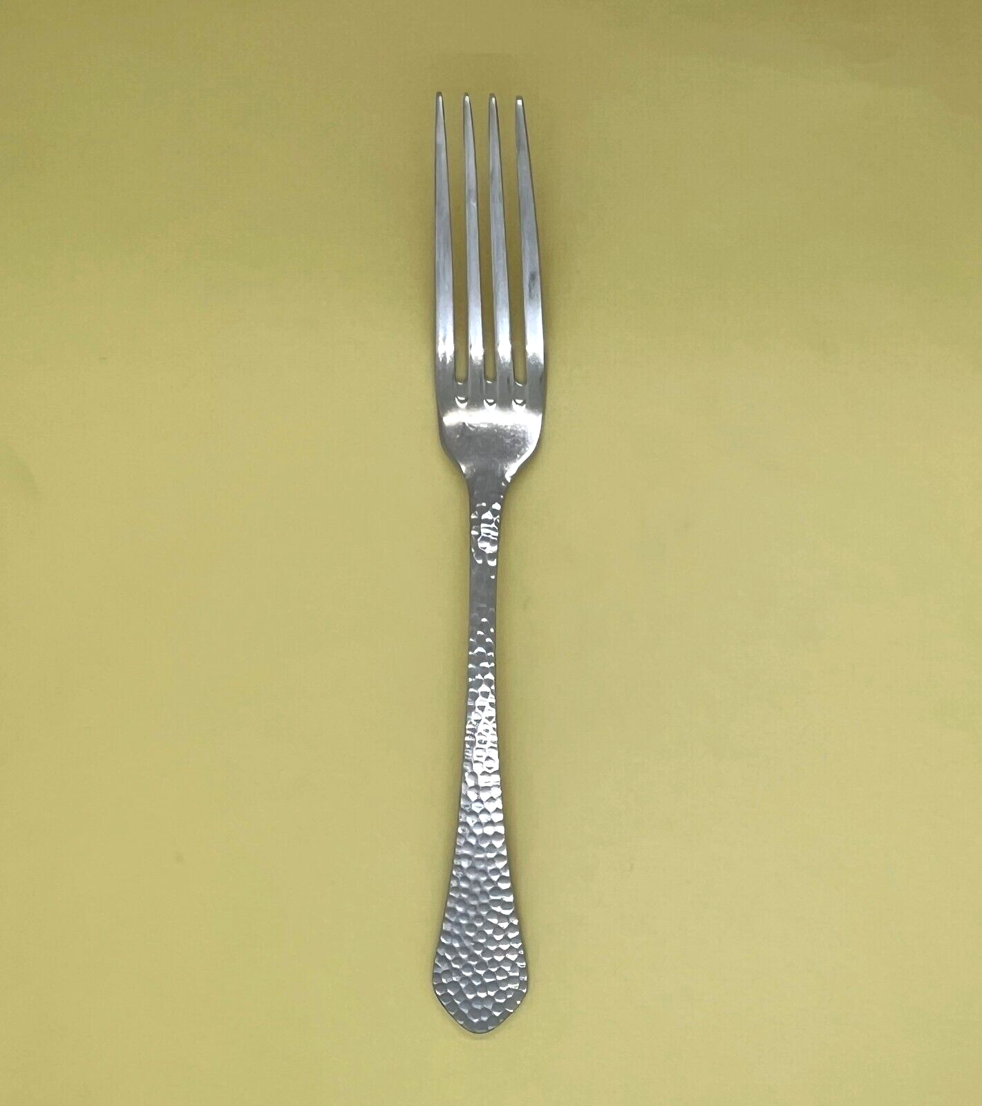 BON CHEF REFLECTIONS S1207 GLOSSY HAMMERED 18/10 STAINLESS FLATWARE DINNER FORK