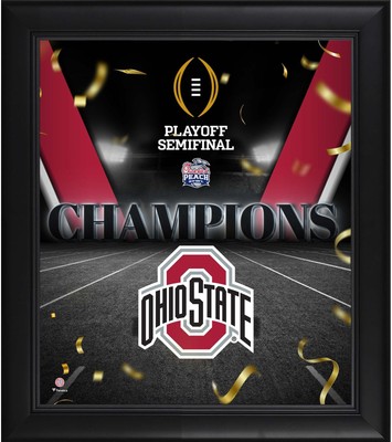 Ohio State Buckeyes 15x17 Framed 2022 Peach Bowl Champs Collage