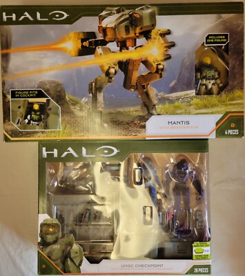 Halo Mantis with Spartan Eva & Halo UNSC Checkpoint Spartan Gungir & Mercenary