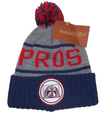 Memphis Pros High 5 Cuffed Pom Knit Hat By Mitchell & Ness