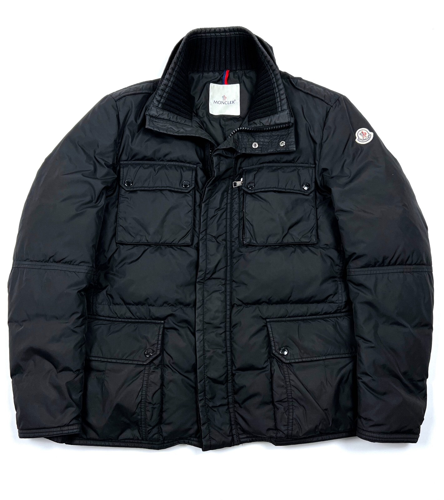 Luxury Men's MONCLER AMAZZONE Giubbotto Black Down Field Luxury Men's MONCLER AMAZZONE Giubbotto Black Down Field