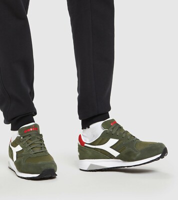 Diadora N902 S Mesh Italia Olive Green/ White/ Red Men's Size 9.5