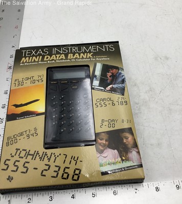 Texas Instruments Mini Data Bank Regular Key Handheld Printing Calculator