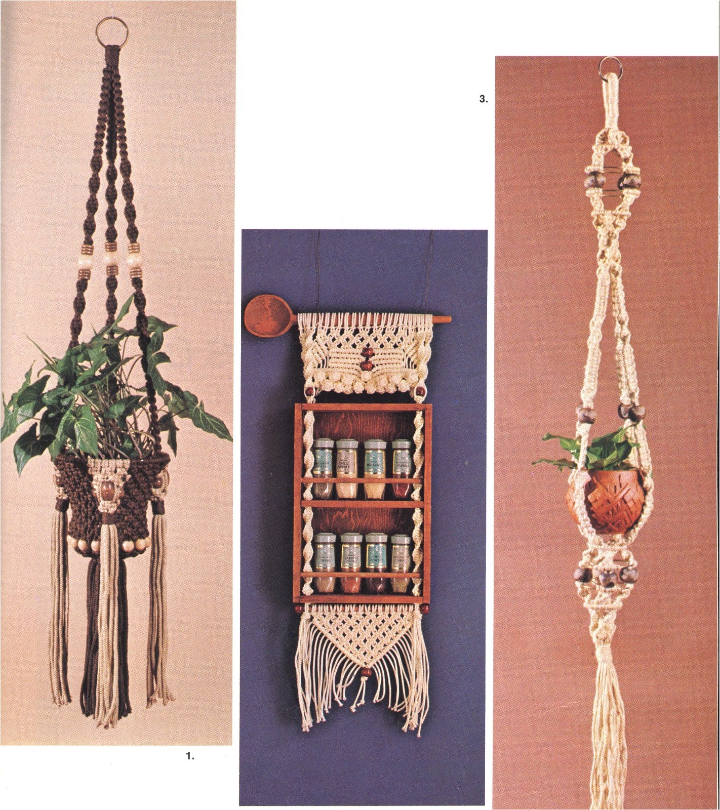 MACRAME HAPPENINGS Pattern Book Plant Hangars Animals Spice Rack Shoes Sandals