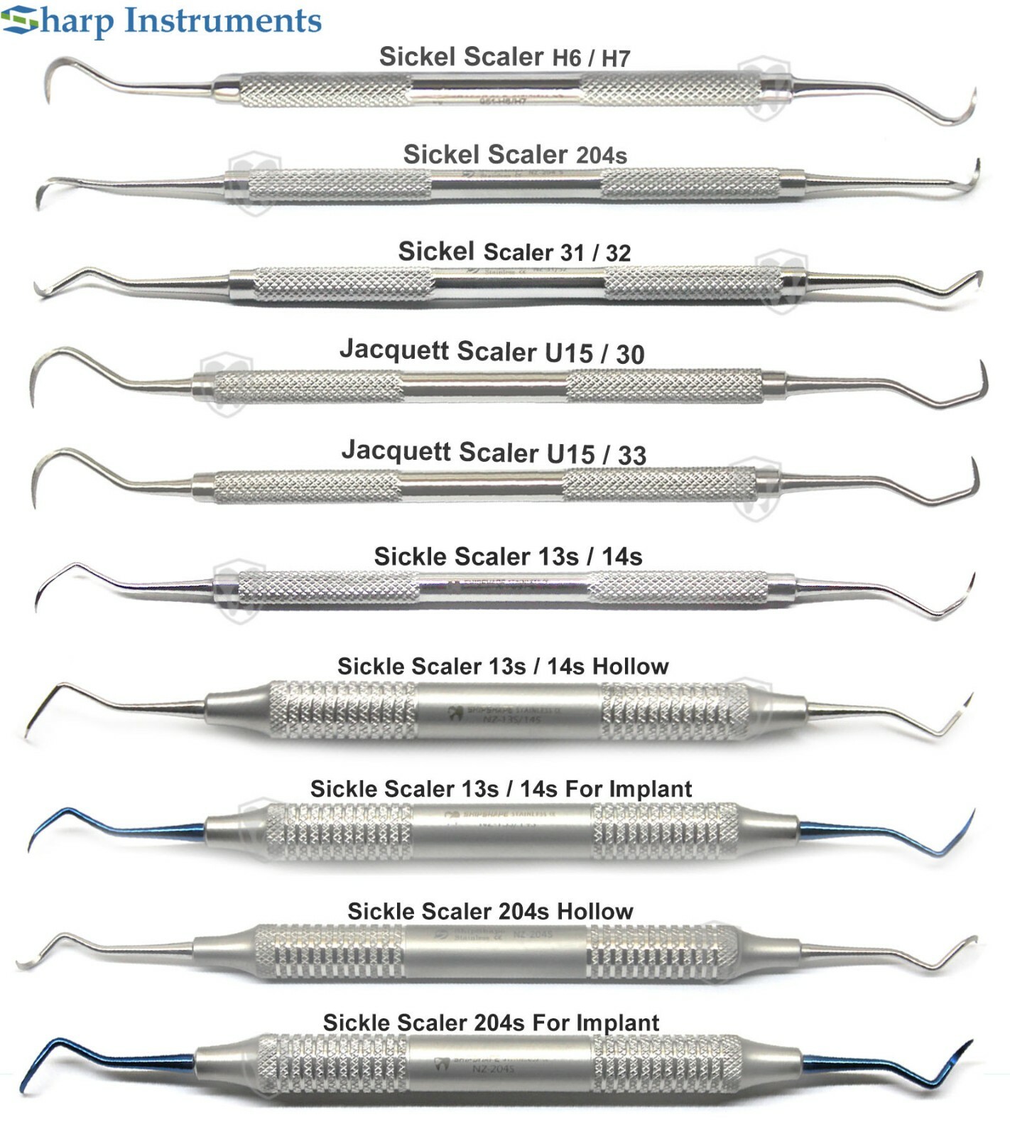 Sickle Scaler Anterior Posterior Dental Instruments H6/H7