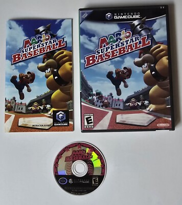 Mario Superstar Baseball (Nintendo GameCube, 2005) Complete CIB Tested