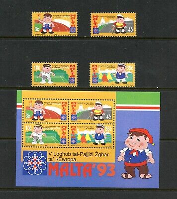 R1785   Malta   1993   Small States Games   set & sheet   MNH