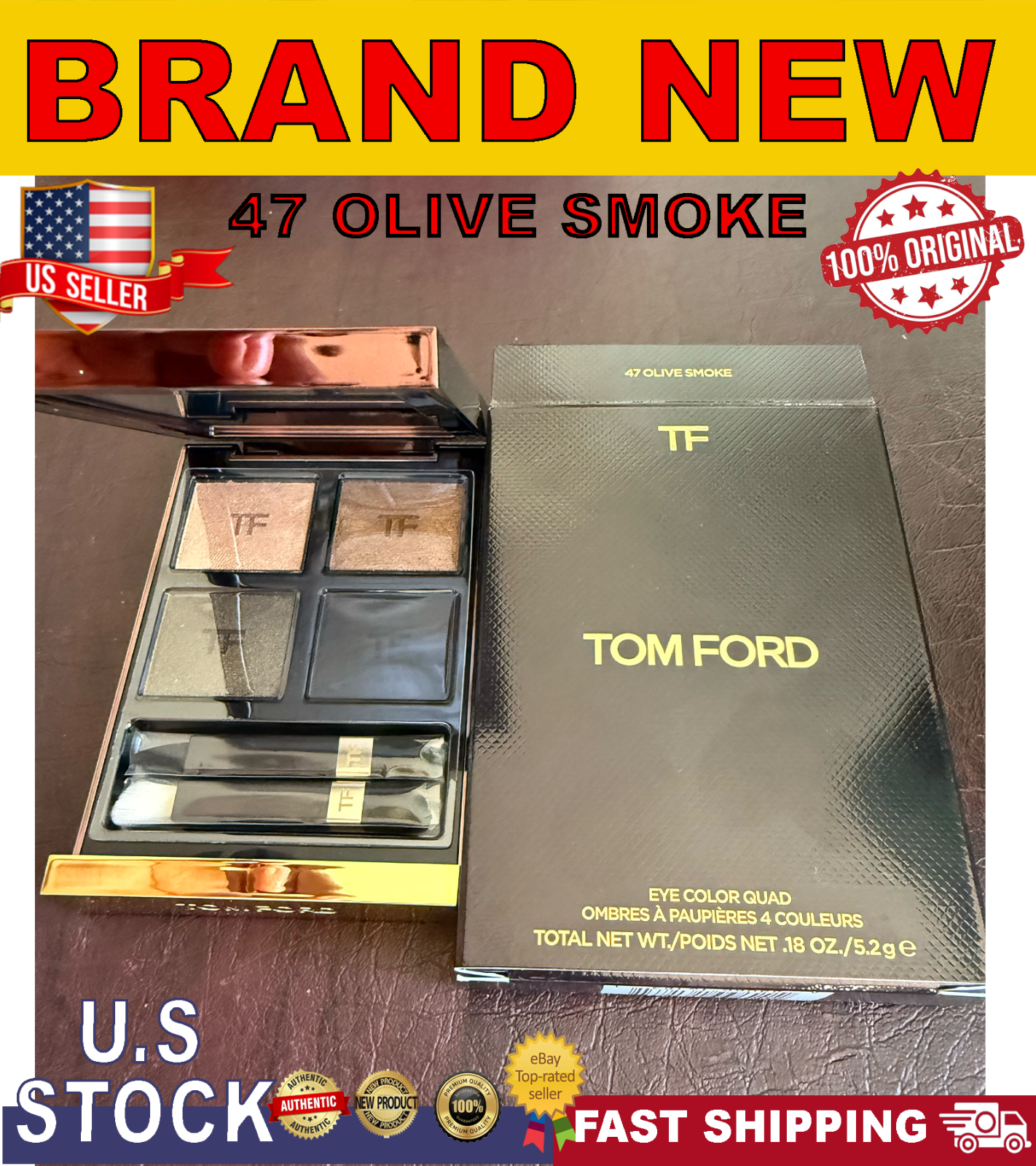 TOM FORD Eye Color Quad Color 47 OLIVE SMOKE 0.18oz