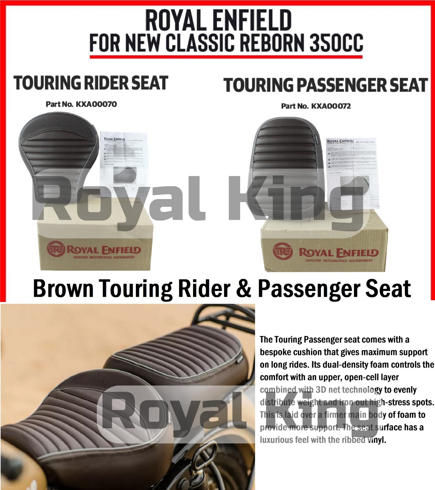 royal enfield classic 350 reborn seat cover
