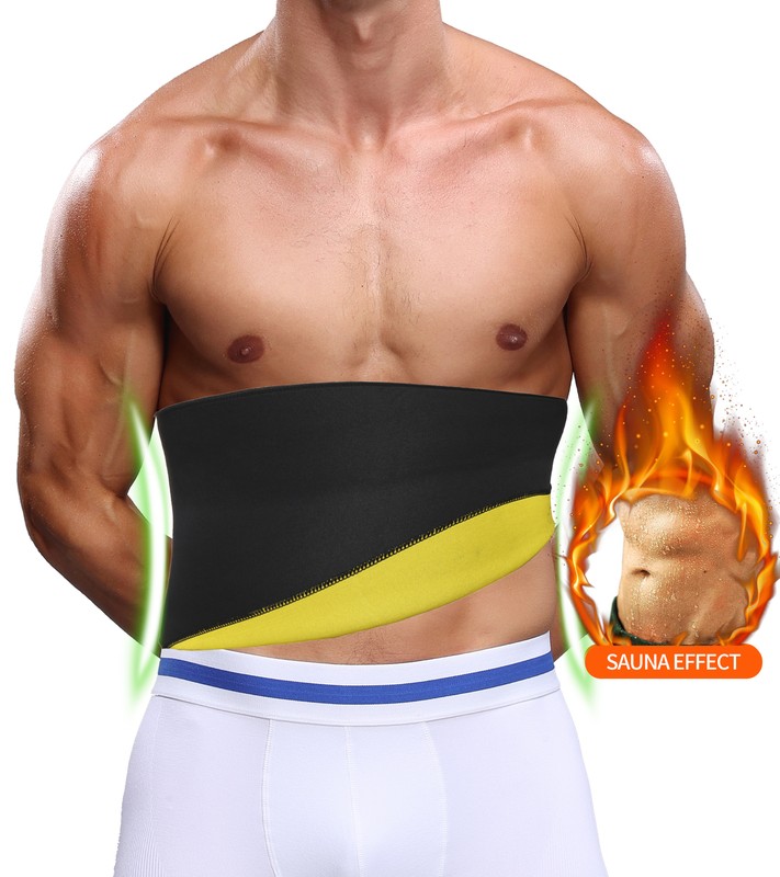 Men Waist Trainer Trimmer Sauna Belt Sweat Body Shaper Fat Burned Shapewear Band
