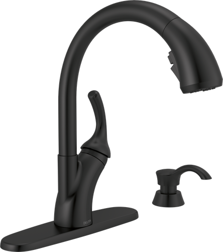 Delta Shiloh Pullout Kitchen Faucet Matte Black-Certified Refurbished