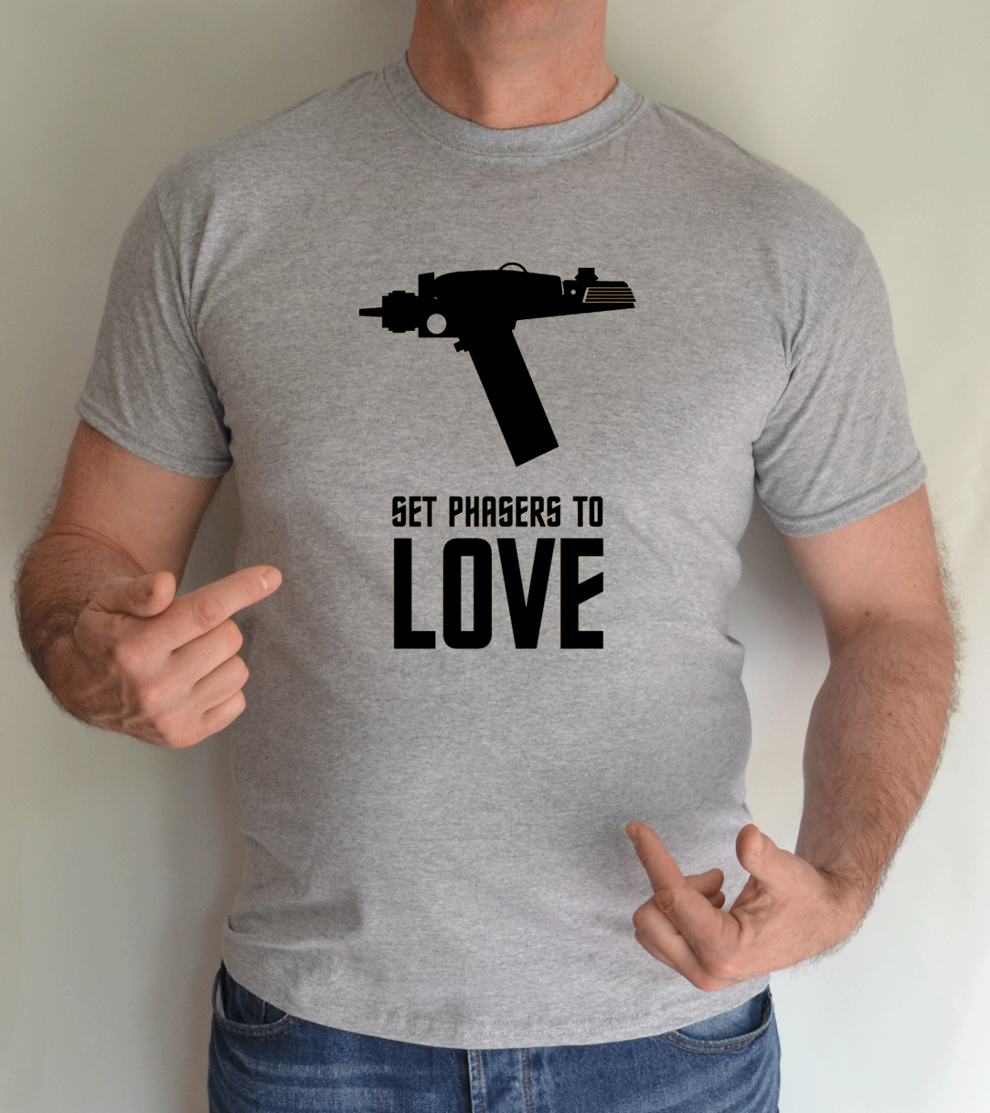 STAR TREK STAR TREK, SATZ PHASERS SICH LOVE, RAUM, SCIFI , T -SHIRT