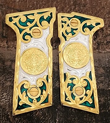 Beretta Vertec M9A3, 92X Centurion mexican premium gun grips gold plated cachas