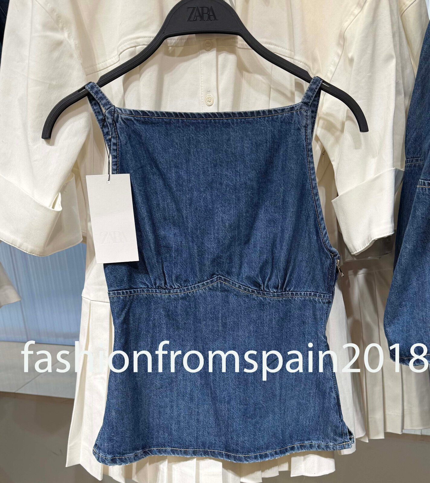 新品☆ZARA 長袖トップス blue. XS. レディース