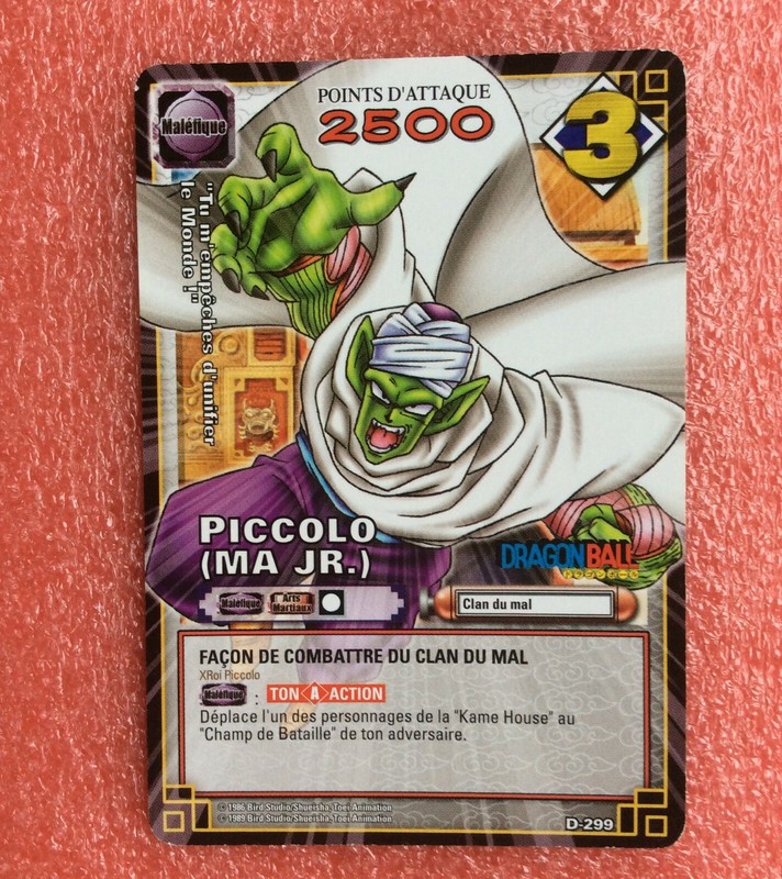B04 Carte Dragon Ball D-299 Piccolo Ma Jr. Carte Ã  Jouer Et Ã  Collectionner