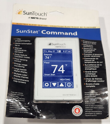 SunTouch SunStat Command Programmable Radiant Floor Heating Thermostat 500850-SC