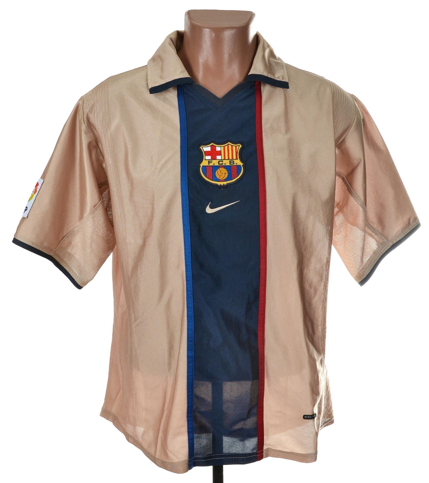 ウェア FC Barcelona 2001-2002 away uniform NIKE Nike Barcelona 2001/02 Gold Away Soccer Jersey Football