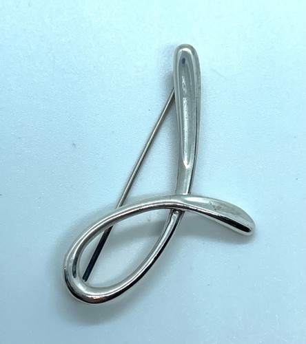 Tiffany & Co Silver Alphabet Letter J Peretti Brooch Pin | eBay