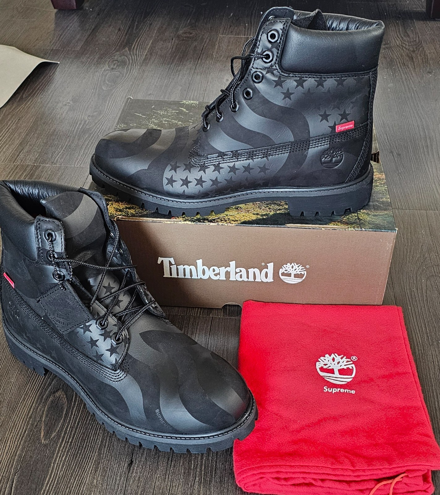 Supreme x Timberland Boots Stars and Stripes. New Size 12 Supreme x Timberland Boots Stars and Stripes. New Size 12