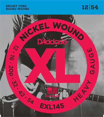 3 Sets D'Addario EXL145 Electric Guitar Strings Heavy Gauge 12-54