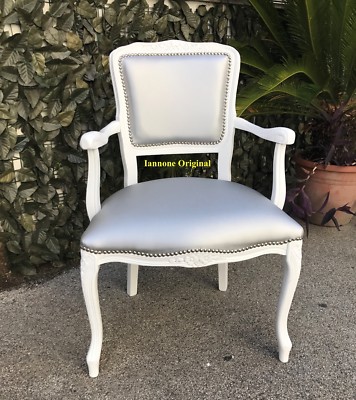 POLTRONCINA POLTRONA CAMERA DA LETTO IMBOTTITA COLORE BIANCO