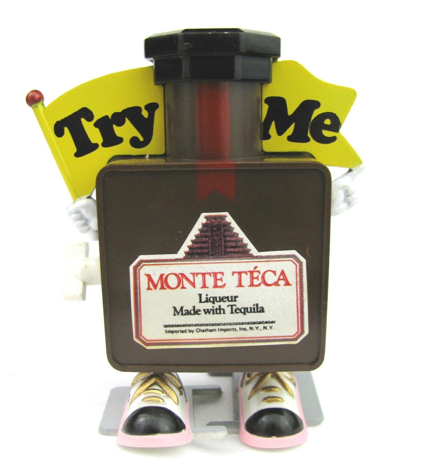 Vintage MONTE TECA Liqueur Wind-Up Toy Walking Advertising Bot...