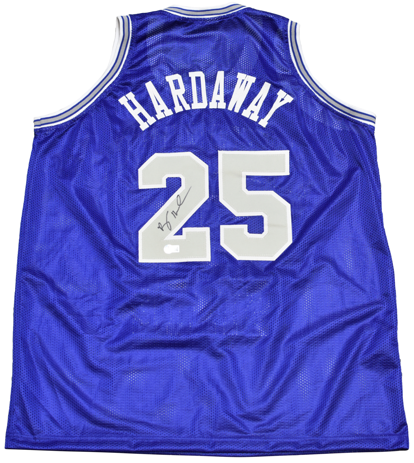 ANFERNEE PENNY HARDAWAY SIGNED MEMPHIS STATE TIGERS #25 BLUE