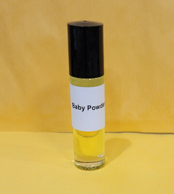 BABY POWDER Perfume Body Oil 1/3 oz - 10 ml Roll on Bottle NEW for UNISEX