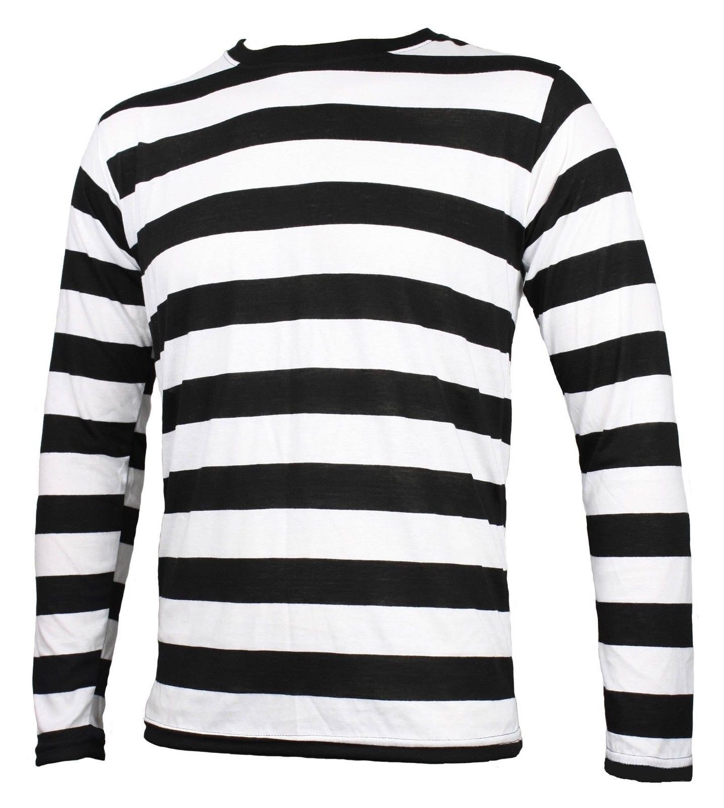 NYC Long Sleeve PUNK GOTH Pierrot Mime Stripe Striped Shirt NYC Long Sleeve PUNK GOTH Pierrot Mime Stripe Striped Shirt