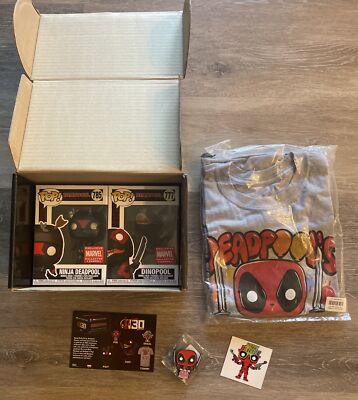 Marvel Deadpool Funko Pop Mystery Box 5 PCS Collector Corps Orig Box