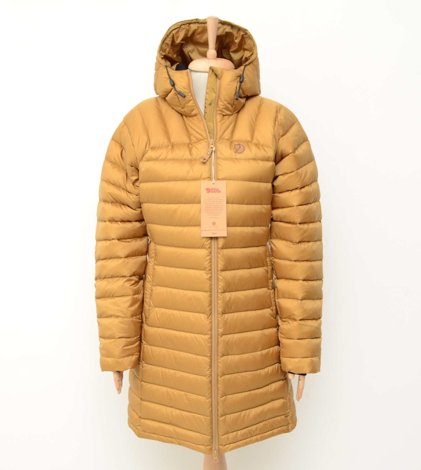 Pre-owned Fjall Raven Women's Fjallraven Snow Flake Parka Down Jacket Coat Buckwhear Brown Size Xs