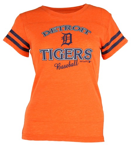 Футболка Outerstuff MLB для девочек (4–16) с короткими рукавами и выгоранием Detroit Tigers